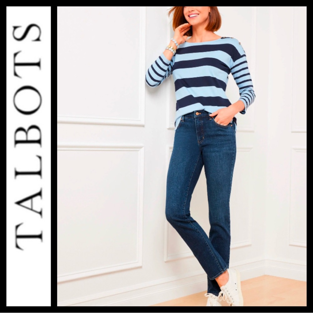 Talbots High Waist Straight Leg Jeans